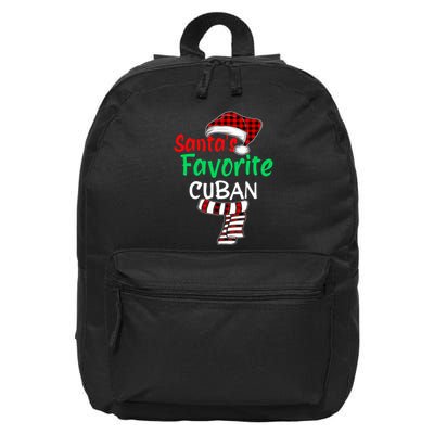Christmas Pajamas Santa Claus Santas Favorite Cuban 16 in Basic Backpack