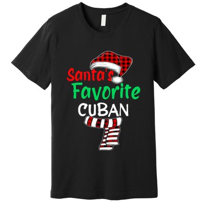 Christmas Pajamas Santa Claus Santas Favorite Cuban Premium T-Shirt