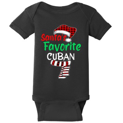 Christmas Pajamas Santa Claus Santas Favorite Cuban Baby Bodysuit