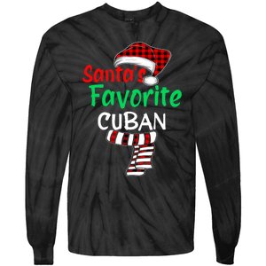 Christmas Pajamas Santa Claus Santas Favorite Cuban Tie-Dye Long Sleeve Shirt