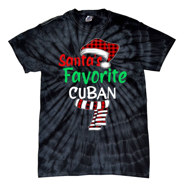 Christmas Pajamas Santa Claus Santas Favorite Cuban Tie-Dye T-Shirt