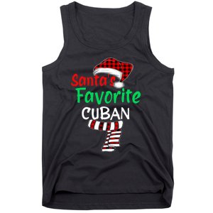 Christmas Pajamas Santa Claus Santas Favorite Cuban Tank Top