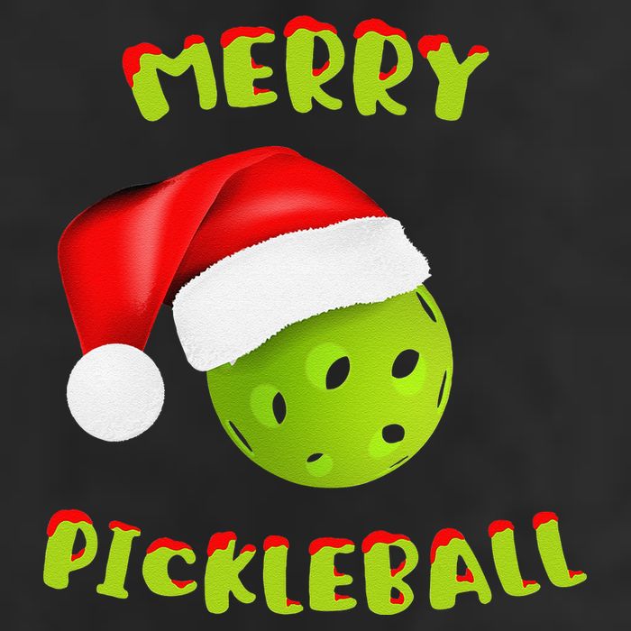 Christmas Pickleball Santa Hat Pickleball Player Winter Dink 7 Panel Mesh Trucker Snapback Hat