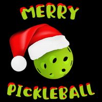 Christmas Pickleball Santa Hat Pickleball Player Winter Dink City Backpack