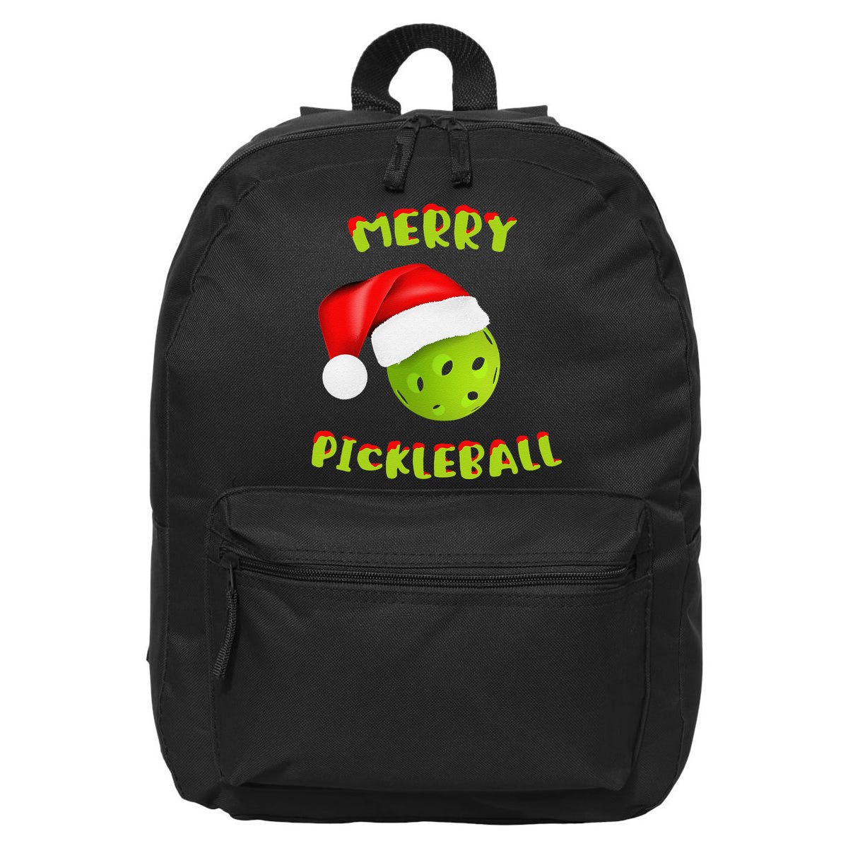 Christmas Pickleball Santa Hat Pickleball Player Winter Dink 16 in Basic Backpack