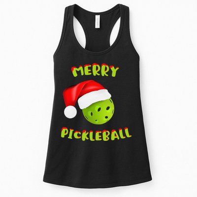Christmas Pickleball Santa Hat Pickleball Player Winter Dink Womens Tank Top