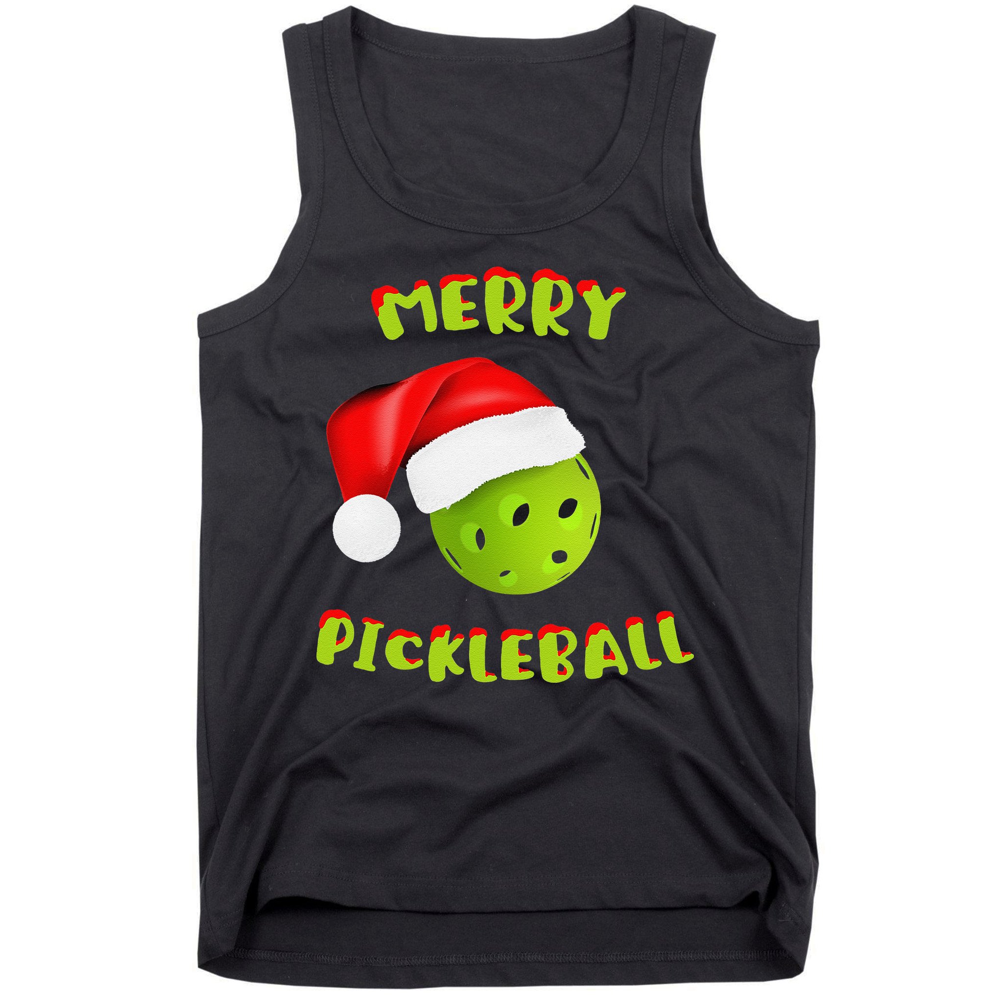 Christmas Pickleball Santa Hat Pickleball Player Winter Dink Tank Top