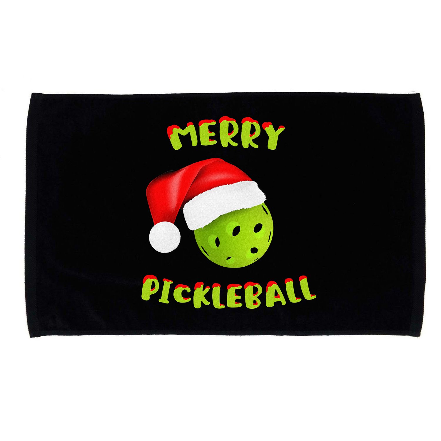 Christmas Pickleball Santa Hat Pickleball Player Winter Dink Microfiber Hand Towel