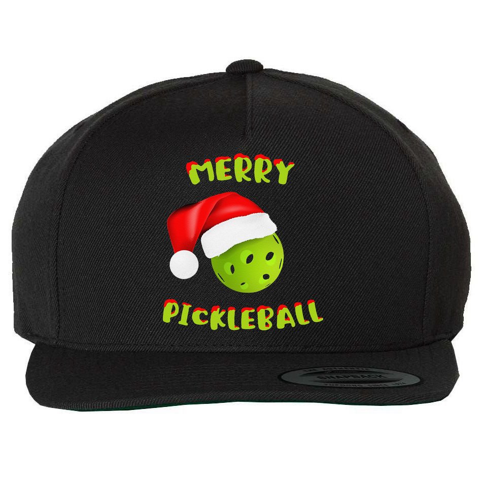 Christmas Pickleball Santa Hat Pickleball Player Winter Dink Wool Snapback Cap