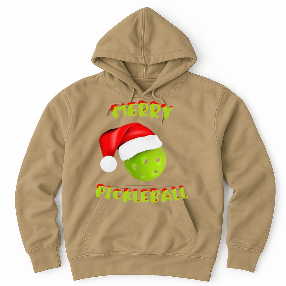 Christmas Pickleball Santa Hat Pickleball Player Winter Dink Hoodie