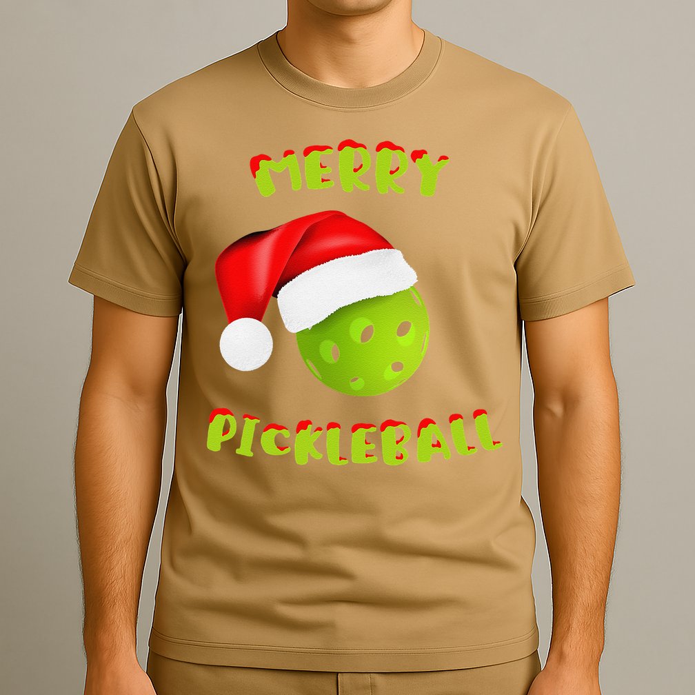 Christmas Pickleball Santa Hat Pickleball Player Winter Dink T-Shirt