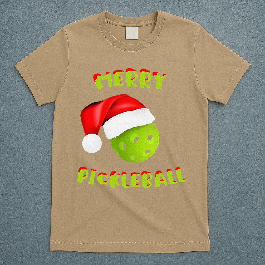 Christmas Pickleball Santa Hat Pickleball Player Winter Dink T-Shirt