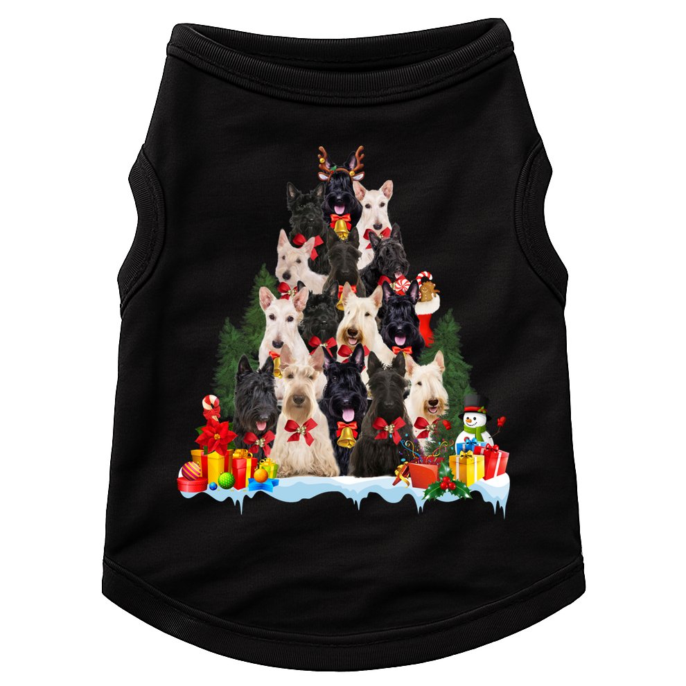 Christmas Pajama Scottish Terrier Xmas Tree Funny Gift Dog Lovers Cool Gift Doggie Tank