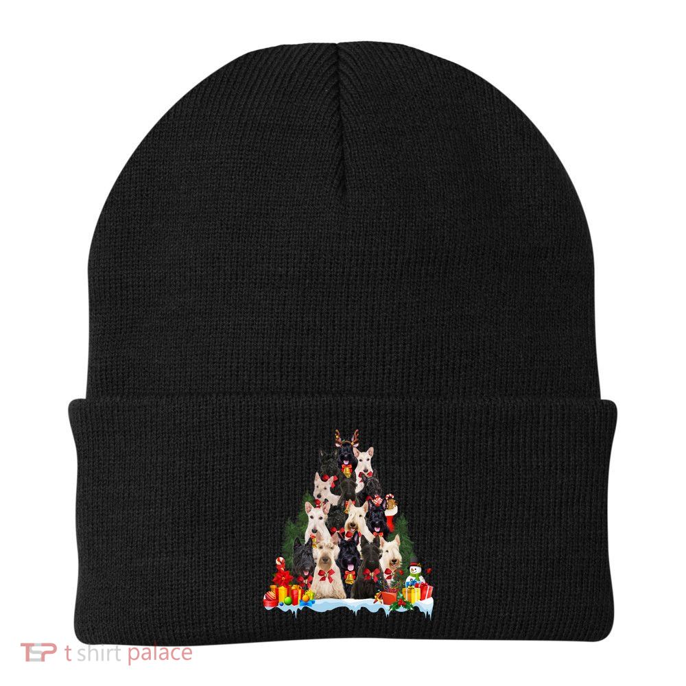 Christmas Pajama Scottish Terrier Xmas Tree Funny Gift Dog Lovers Cool Gift Beanie