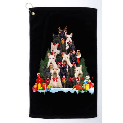 Christmas Pajama Scottish Terrier Xmas Tree Funny Gift Dog Lovers Cool Gift Golf Towel