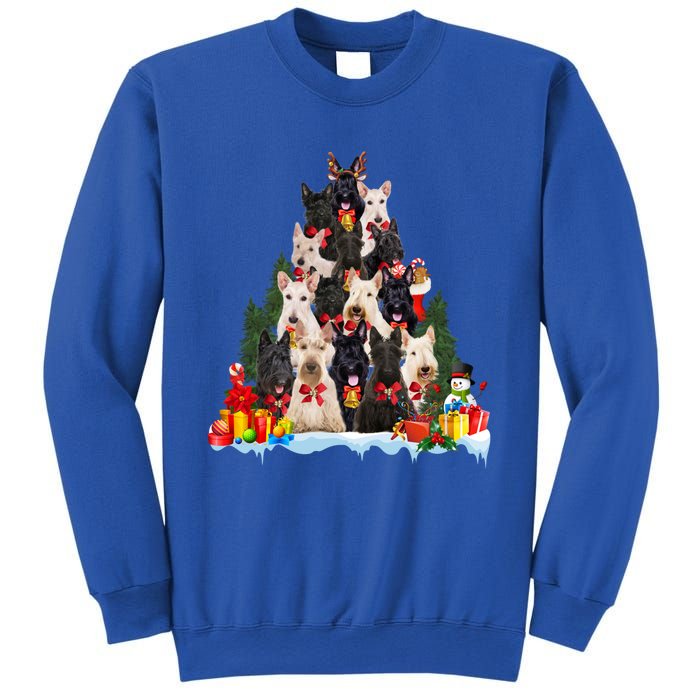 Christmas Pajama Scottish Terrier Xmas Tree Funny Gift Dog Lovers Cool Gift Sweatshirt