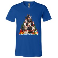 Christmas Pajama Scottish Terrier Xmas Tree Funny Gift Dog Lovers Cool Gift V-Neck T-Shirt