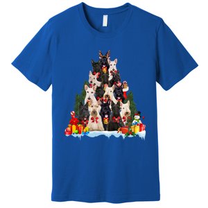 Christmas Pajama Scottish Terrier Xmas Tree Funny Gift Dog Lovers Cool Gift Premium T-Shirt