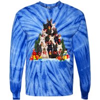 Christmas Pajama Scottish Terrier Xmas Tree Funny Gift Dog Lovers Cool Gift Tie-Dye Long Sleeve Shirt