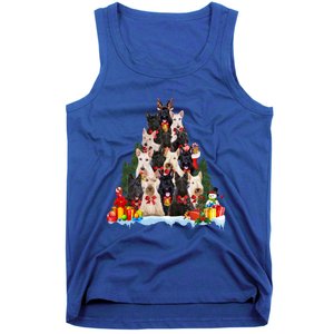 Christmas Pajama Scottish Terrier Xmas Tree Funny Gift Dog Lovers Cool Gift Tank Top