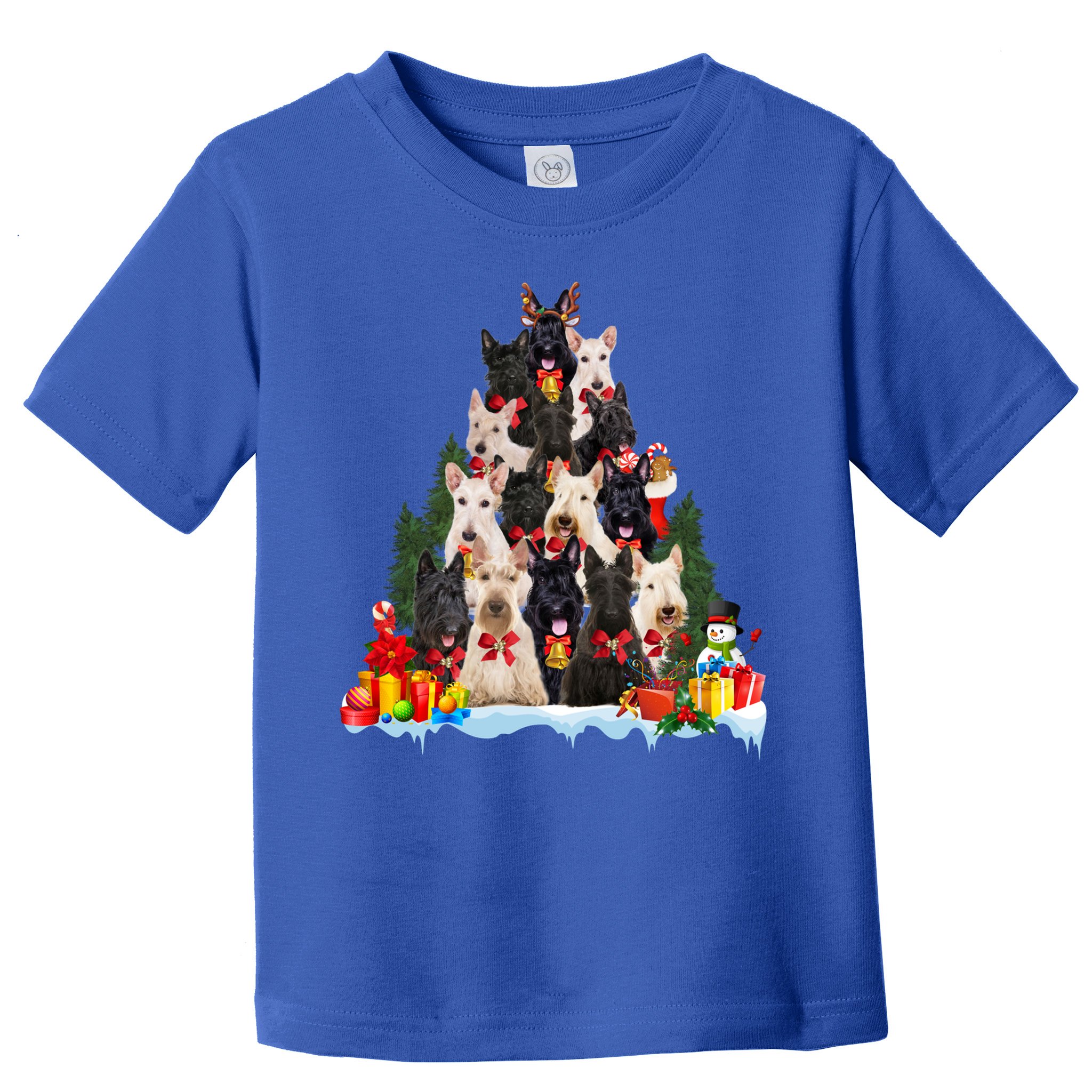 Christmas Pajama Scottish Terrier Xmas Tree Funny Gift Dog Lovers Cool Gift Toddler T-Shirt