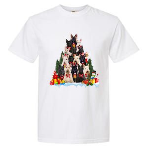 Christmas Pajama Scottish Terrier Xmas Tree Funny Gift Dog Lovers Cool Gift Garment-Dyed Heavyweight T-Shirt