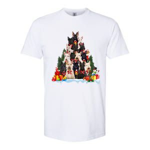 Christmas Pajama Scottish Terrier Xmas Tree Funny Gift Dog Lovers Cool Gift Softstyle CVC T-Shirt