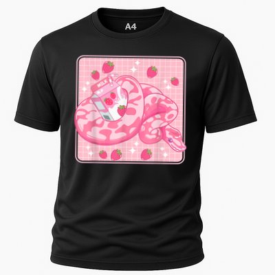 Cute Pink Strawberry Milk Snake Kawaii Ball Python Performance Shirt