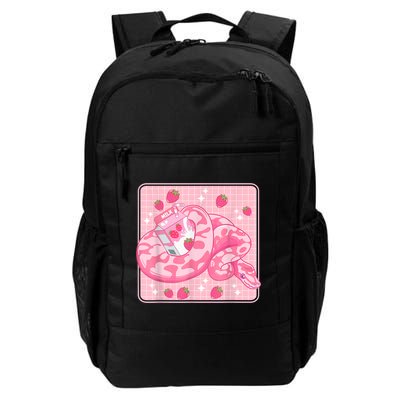 Cute Pink Strawberry Milk Snake Kawaii Ball Python Backpack