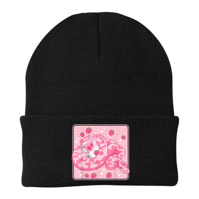 Cute Pink Strawberry Milk Snake Kawaii Ball Python Beanie
