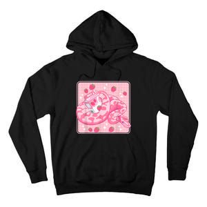 Cute Pink Strawberry Milk Snake Kawaii Ball Python Tall Hoodie