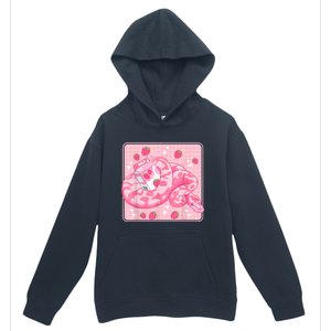 Cute Pink Strawberry Milk Snake Kawaii Ball Python Urban Pullover Hoodie