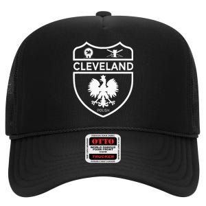 Cleveland Polish S 216 Polska Polish Dyngus Day High Crown Mesh Back Trucker Hat