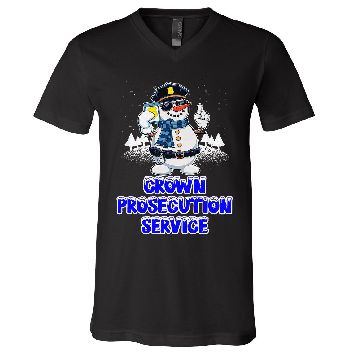 Crown Prosecution Service Funny Police Officer Humor Cops V-Neck T-Shirt