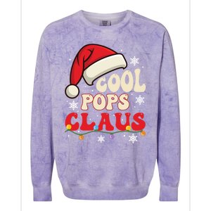 Cool Pops Santa Claus Christmas Matching Costume Gift Colorblast Crewneck Sweatshirt