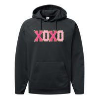 Chenille Patch Sparkling Xoxo Valentine Day Heart Love Gift Performance Fleece Hoodie