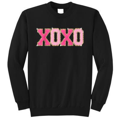 Chenille Patch Sparkling Xoxo Valentine Day Heart Love Gift Sweatshirt