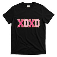 Chenille Patch Sparkling Xoxo Valentine Day Heart Love Gift T-Shirt