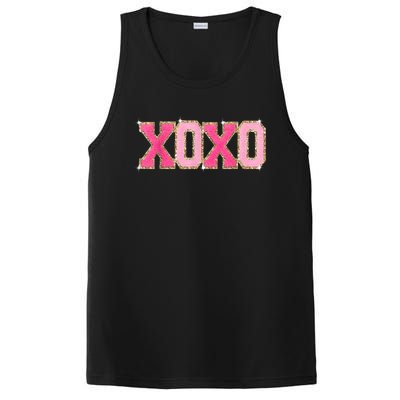 Chenille Patch Sparkling Xoxo Valentine Day Heart Love Gift PosiCharge Competitor Tank