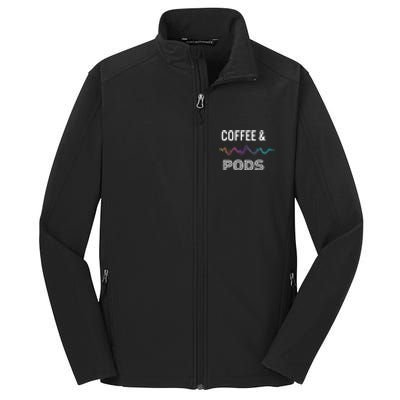 Coffee & Pods Sound Wave Tee Core Soft Shell Jacket