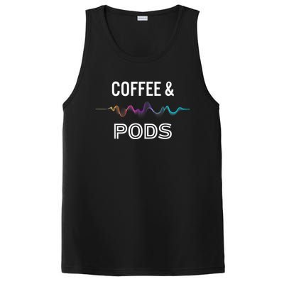 Coffee & Pods Sound Wave Tee PosiCharge Competitor Tank