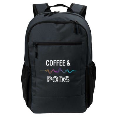 Coffee & Pods Sound Wave Tee Daily Commute Backpack