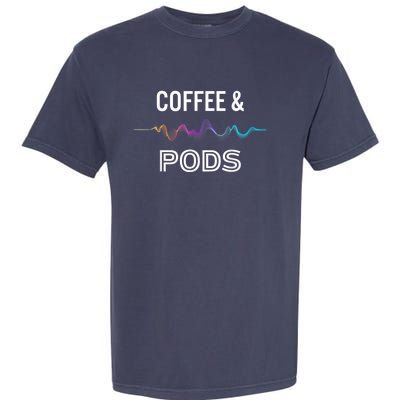 Coffee & Pods Sound Wave Tee Garment-Dyed Heavyweight T-Shirt