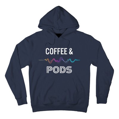 Coffee & Pods Sound Wave Tee Hoodie