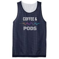 Coffee & Pods Sound Wave Tee Mesh Reversible Basketball Jersey Tank