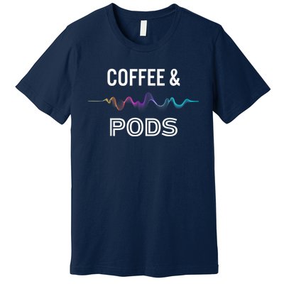 Coffee & Pods Sound Wave Tee Premium T-Shirt