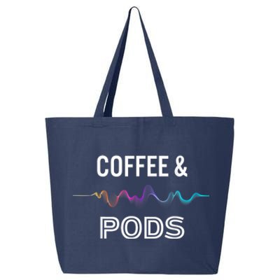 Coffee & Pods Sound Wave Tee 25L Jumbo Tote