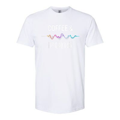 Coffee & Pods Sound Wave Tee Softstyle CVC T-Shirt