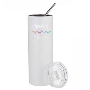 Coffee & Pods Sound Wave Tee Stainless Steel Tumbler