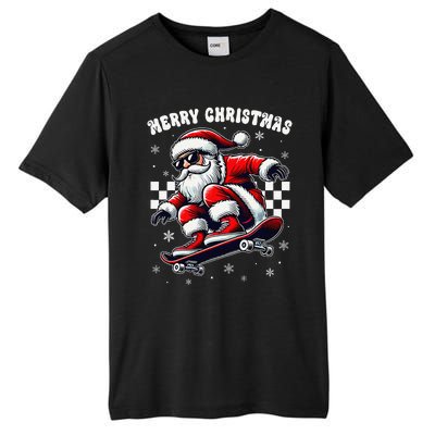 Christmas Pajamas Santa Clause Costume Skateboard Skater Tall Fusion ChromaSoft Performance T-Shirt